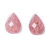Natural Strawberry Quartz Cabochons G-G0001-B03-3