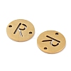 PVD Vacuum Plating 201 Stainless Steel Hollow Flat Round Links FIND-R149-03R-G-2