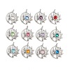 304 Stainless Steel Rhinestone Pendants STAS-Z166-24P-1