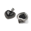 Natural Obsidian Pendants G-A095-01AS-08-2