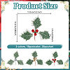 30Pcs 3 Colors Resin & Foam Artificial Holly Leaves DIY-GA0008-02-2