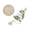 Glass Seed Beaded Christmas Tree Big Pendants PALLOY-TA00330-03-2