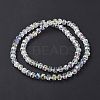 Electroplate Transparent Glass Beads Strands X-EGLA-H101-03A-3