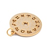 Ion Plating(IP) 201 Stainless Steel Pendants STAS-K003-11G-4