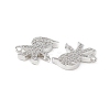 Brass Micro Pave Clear Cubic Zirconia Connector Charms KK-E068-VB030-3