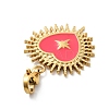 304 Stainless Steel Enamel Pendant Decoration STAS-L283-41G-3