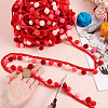 6.5 Yards Gradient Color Polyester Pom Pom Ball Tassel Ribbons DIY-GA0006-95D-3