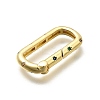 Brass Micro Pave Cubic Zirconia Spring Gate Rings KK-Z093-01G-2
