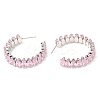 Cubic Zirconia Round Stud Earrings EJEW-Q7710-01P-3