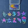 20Pcs 10 Styles Ion Plating(IP) 201 Stainless Steel Etched Metal Embellishments Pendants STAS-FS0001-52-9