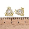 Brass Pave Clear Cubic Zirconia Multi-Strand Links KK-B087-17G-3