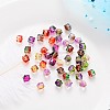 Two Tone Transparent Spray Painted Acrylic Beads ACRP-T005-26-M-2