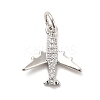 Rack Plating Brass Micro Pave Cubic Zirconia Charms KK-TAG0001-12P-1