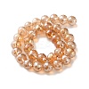 Transparent Electroplate Glass Beads Strands EGLA-N002-34D-F01-2