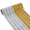 16 Rows Plastic Diamond Mesh Wrap Roll Rhinestone Crystal Ribbon Cake Wedding Decoration DIY-TA0008-45-2