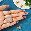 6Pcs 6 Colors Brass Micro Pave Cubic Zirconia Pendants KK-TA0002-10G-7