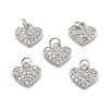 Brass Micro Pave Clear Cubic Zirconia Charms KK-E068-VB162-3