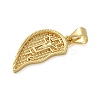 Brass Micro Pave Cubic Zirconia Pendants KK-M319-25G-01-2