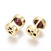 Brass Cubic Zirconia Charms LS-KK-S356-067B-NF-2