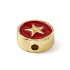 Brass Enamel Beads LS-KK-F814-03G-04-2
