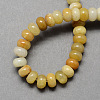 Natural Gemstone Old Topaz Jade Stone Rondelle Beads Strands G-S105-8mm-18-2