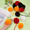 16Pcs 4 Colors Polyester Christmas Ball Ornament Accessories DIY-MA0006-37-4