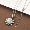 304 Stainless Steel Pendant Necklaces & Stud Earrings Set for Women SJEW-G086-01P-2