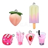30Pcs 6 Styles Opaque Resin Pendants RESI-YW0001-67A-1