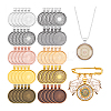 100Pcs 10 Styles Zinc Alloy Pendant Cabochon Settings FIND-PH0024-81-6