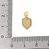 Brass Micro Pave Clear Cubic Zirconia Pendants KK-E111-31E-G-3