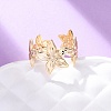 Brass Adjustable Open Cuff Rings for Women RJEW-R021-02G-1