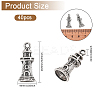 40Pcs Tibetan Style Alloy Building Pendants TIBEP-CA0001-14-2