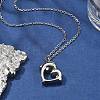 304 Stainless Steel Double Dolphin Heart Urn Ashes Necklaces LS-STAS-Z106-08P-3