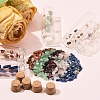 5Pcs 5 Styles Gemstone Chips Bonsai Tree in Column Glass Wish Bottles AJEW-YW0001-58-5