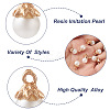 Craftdady 50Pcs 5 Styles Resin Imitation Pearl Pendants RESI-CD0001-16-4