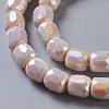 Electroplate Opaque Glass Beads GLAA-F108-10B-07-1