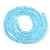 Electroplate Glass Beads Strands X-EGLA-A034-T4mm-B14-2