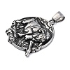 304 Stainless Steel Pendants STAS-P367-04AS-2