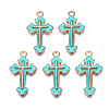 Alloy Enamel Pendants ENAM-S121-059F-1