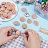 30Pcs 1-Hole PU Leather Shank Buttons BUTT-NB0001-92A-3