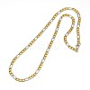 304 Stainless Steel Figaro Chain Necklace Making STAS-A028-N023-2