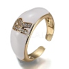 Brass Micro Pave Clear Cubic Zirconia Cuff Rings RJEW-H538-03G-R-3