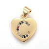 Brass Micro Pave Cubic Zirconia Pendants ZIRC-F093-57G-C-1