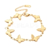 Stainless Steel Butterfly Link Chain Bracelets for Women BJEW-Z076-03G-1
