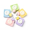 25Pcs 5 Colors Opaque Resin Pendants RESI-CJ0003-06-3