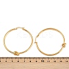 304 Stainless Steel knot Hoop Earrings EJEW-D330-01G-3