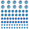 100Pcs 4 Styles Electroplated Synthetic Non-magnetic Hematite Beads G-TA0002-90-2