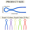 110Pcs 5 Colors Plastic Bobbin Thread Holders FIND-CY0001-11-2