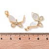 Brass Micro Pave Clear Cubic Zirconia Pendants KK-B102-18G-3