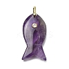 Natural Amethyst Pendants KK-D021-05D-G-1